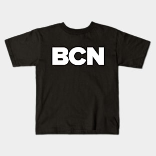 BCN - Barcelona proud city print - white Kids T-Shirt